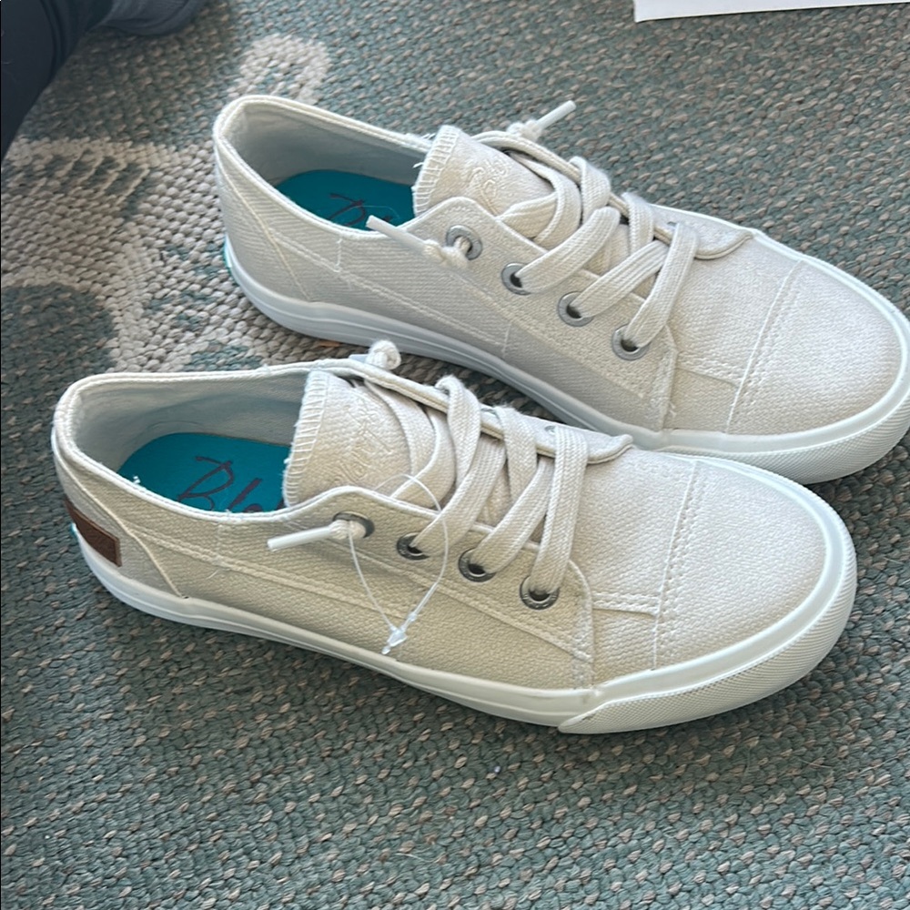 Blowfish White Canvas Sneakers